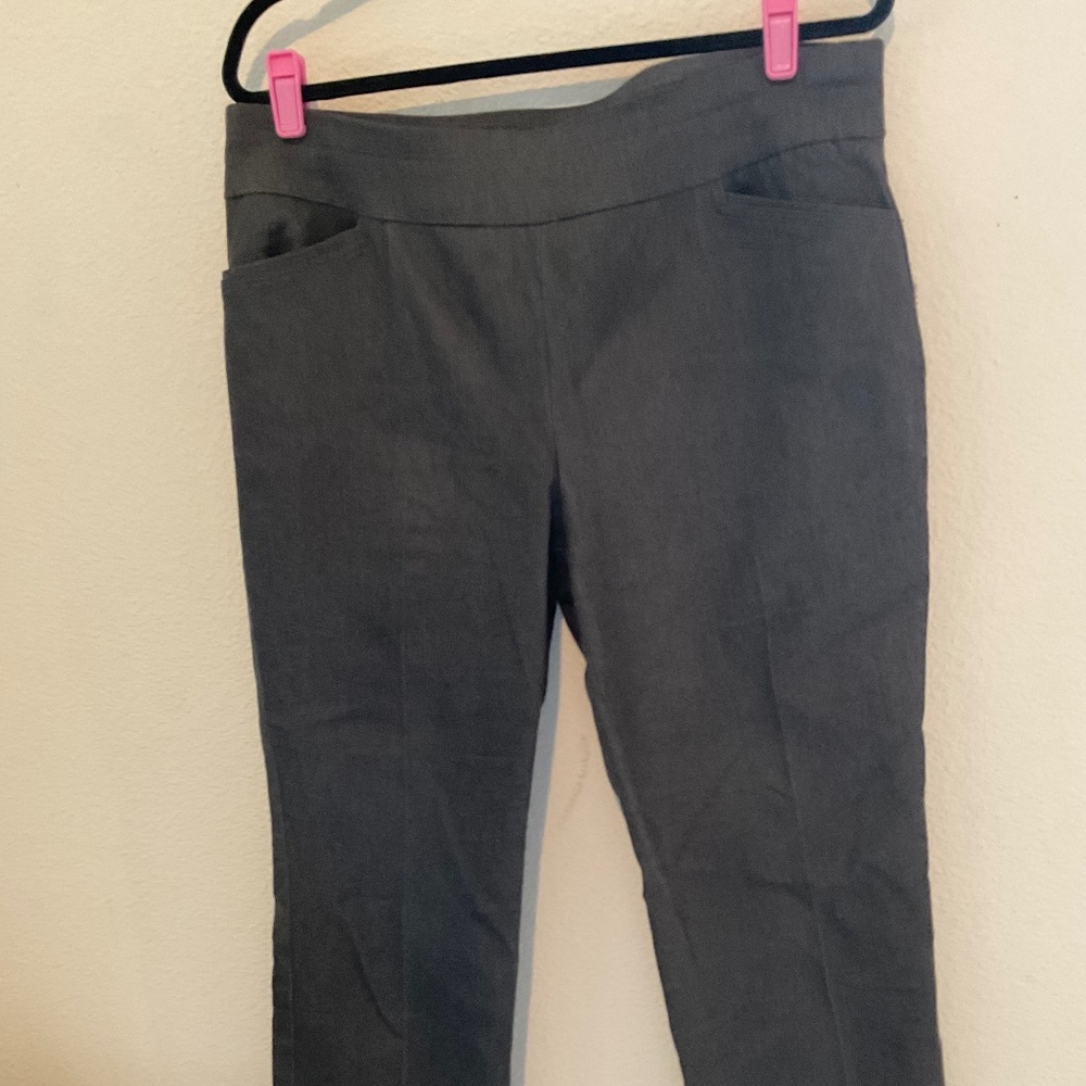 Croft & Barrow The Effortless Stretch Pant Size 14 Short Grey Pull On